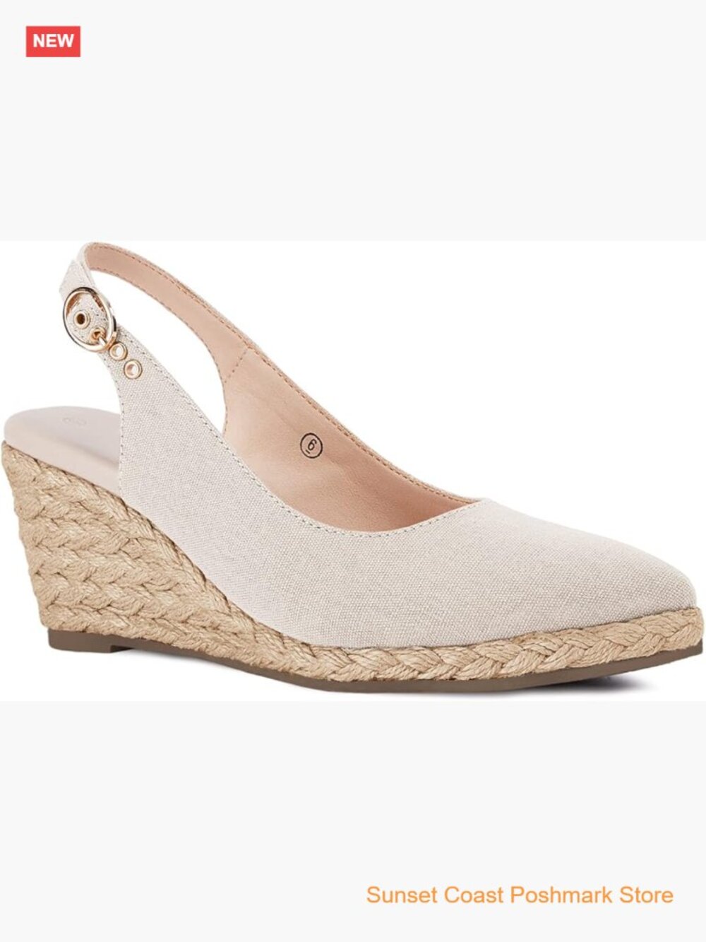 Wedge Sandals Closed Toe Slingback Buckle Strap Canvas Espadrilles